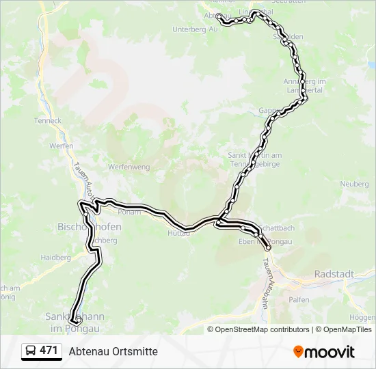 471 Route: Schedules, Stops & Maps - Abtenau Ortsmitte (Updated)