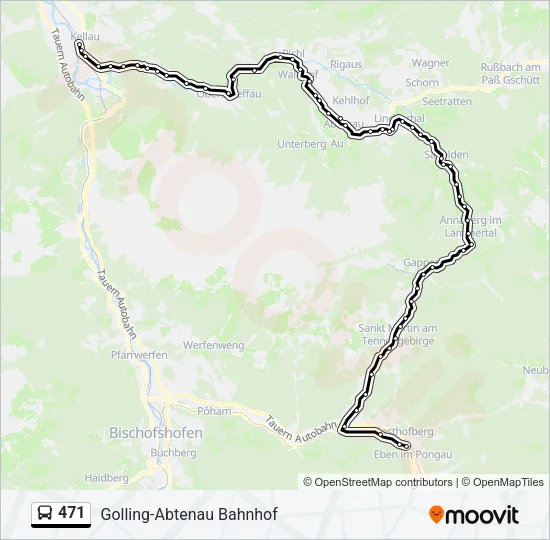 471 Bus Line Map