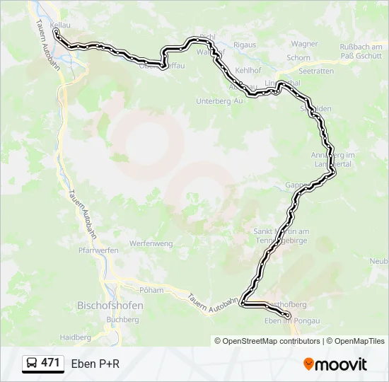 471 Bus Line Map