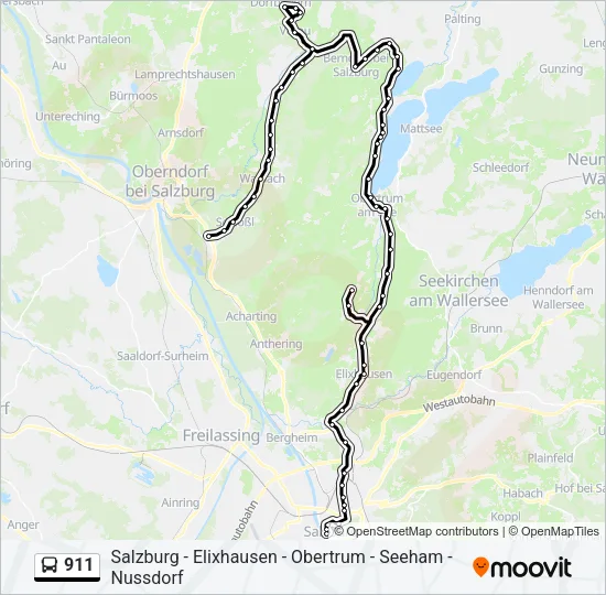 911 Bus Line Map
