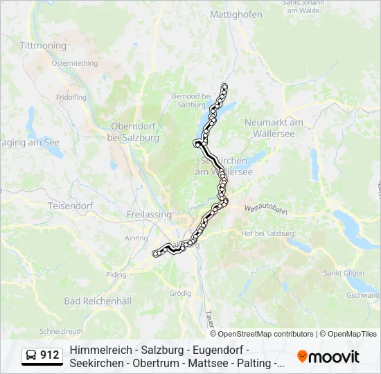 912 Bus Line Map