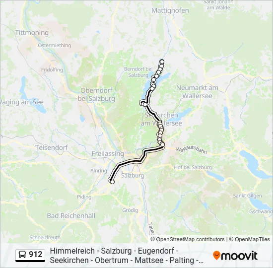 912 Bus Line Map