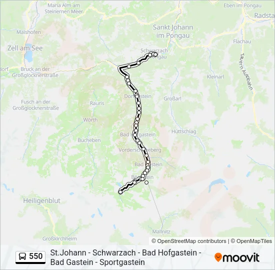 550 Bus Line Map