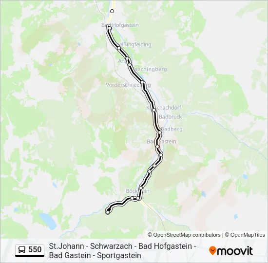 550 Bus Line Map