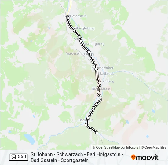 550 Bus Line Map