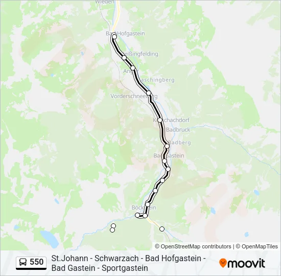 550 Bus Line Map
