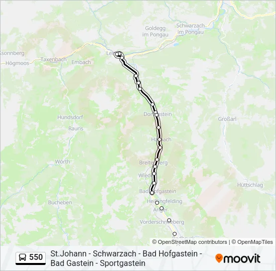 550 Bus Line Map