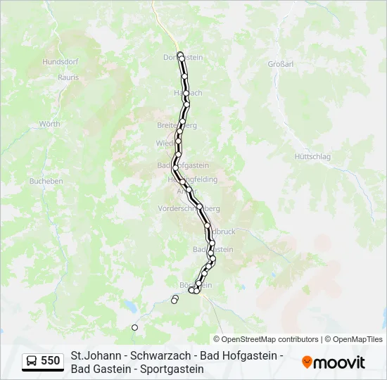 550 Bus Line Map