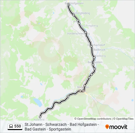 550 Bus Line Map