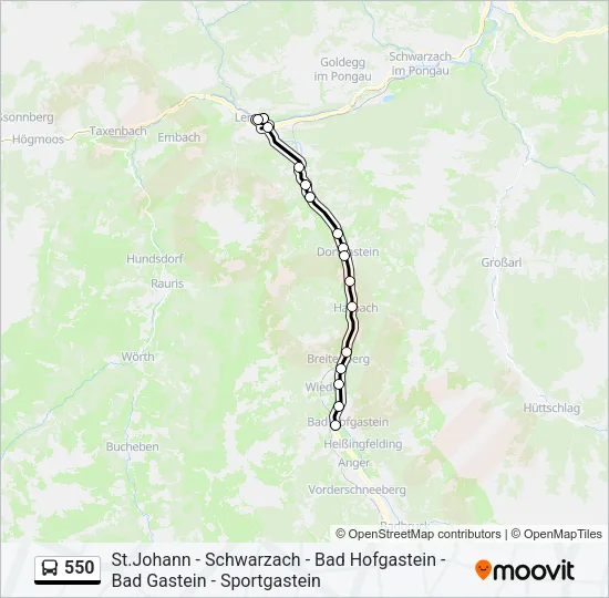 550 Bus Line Map