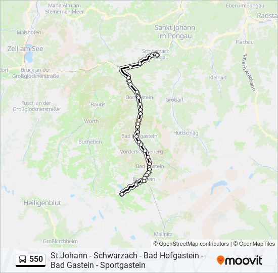 550 bus Line Map