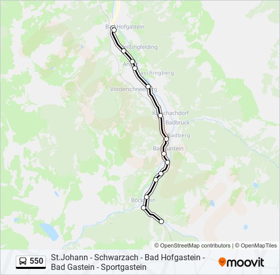 550 bus Line Map