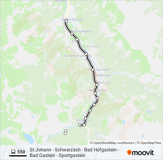 550 bus Line Map