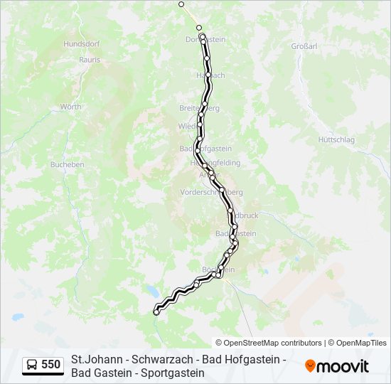 550 bus Line Map