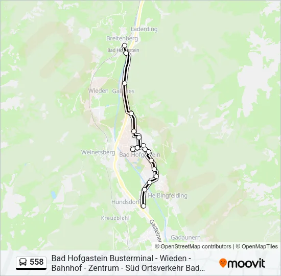 558 Bus Line Map