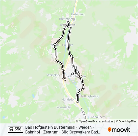 558 Bus Line Map