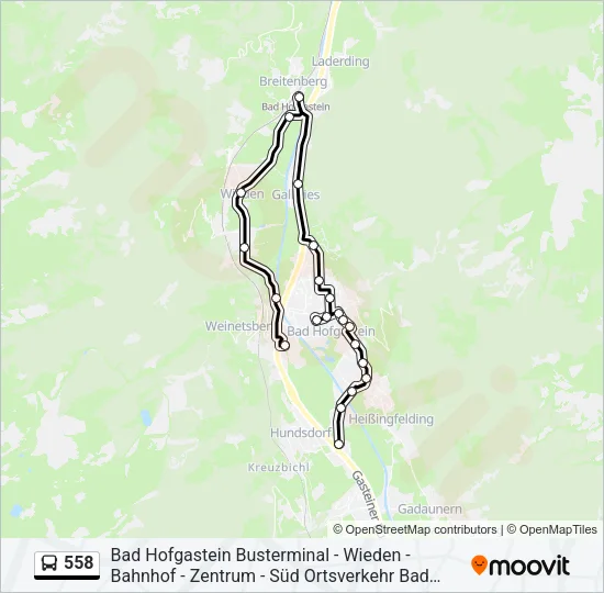 558 Bus Line Map