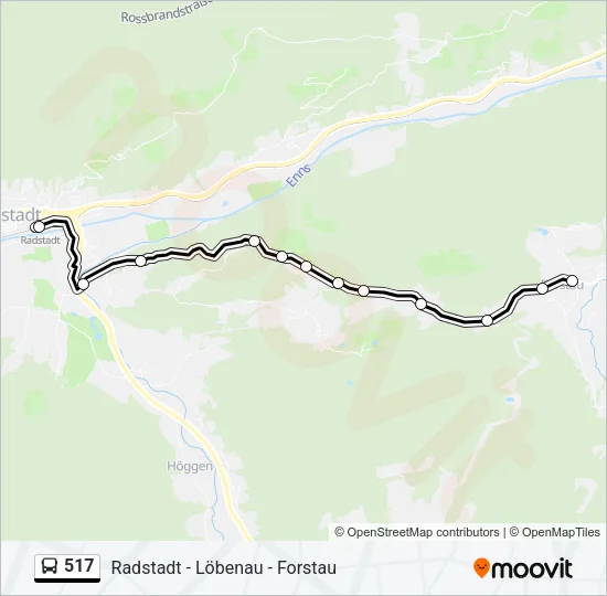 517 Bus Line Map