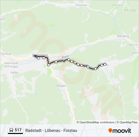 517 Bus Line Map