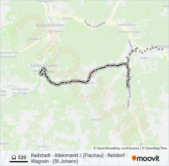 520 Bus Line Map