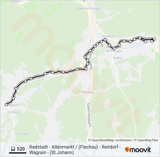 520 Bus Line Map