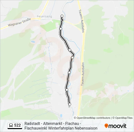 522 Bus Line Map