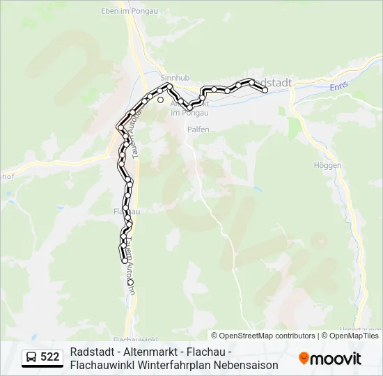 522 Bus Line Map