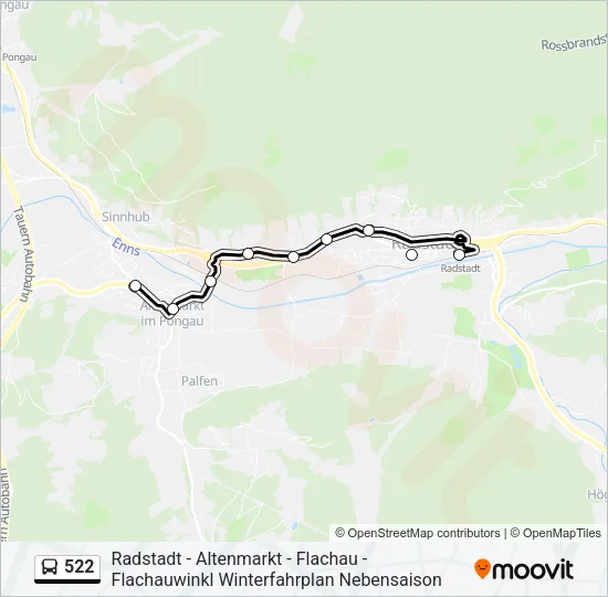 522 Bus Line Map