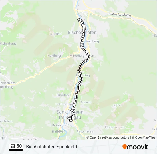 50 Bus Line Map