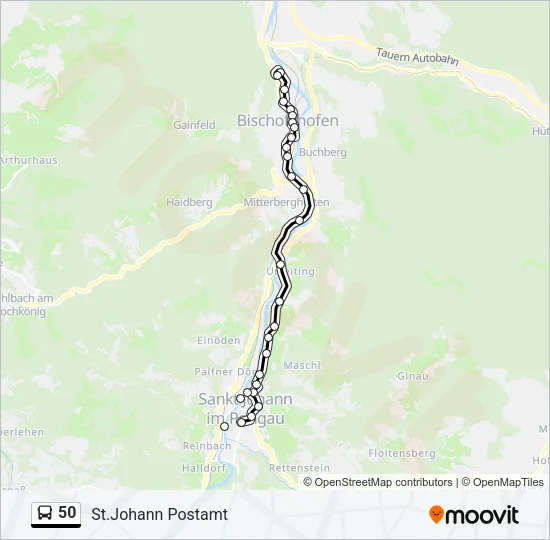 50 Bus Line Map