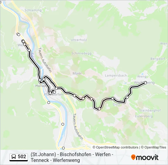 502 Bus Line Map