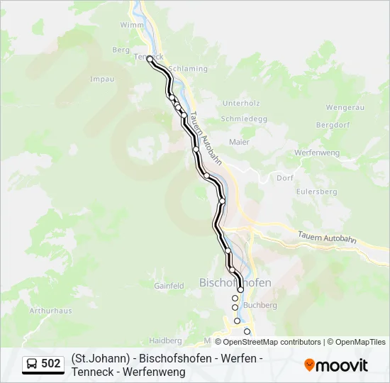 502 Bus Line Map