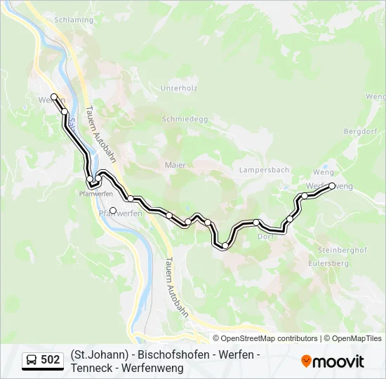 502 Bus Line Map