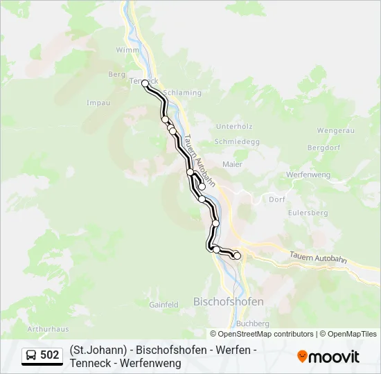 502 Bus Line Map