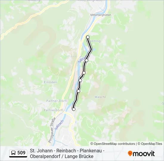 509 Bus Line Map