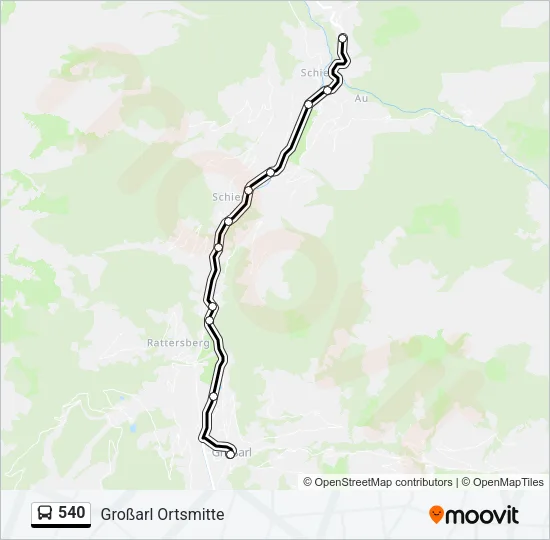 540 Bus Line Map