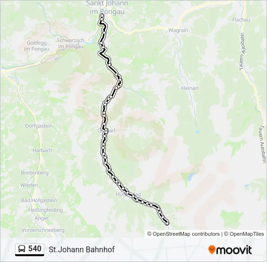 540 Bus Line Map