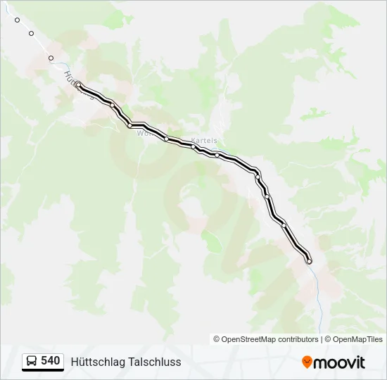 540 Bus Line Map