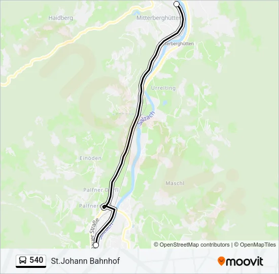 540 Bus Line Map