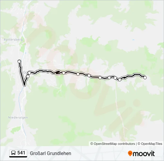 541 Bus Line Map