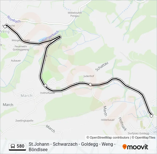 580 Bus Line Map