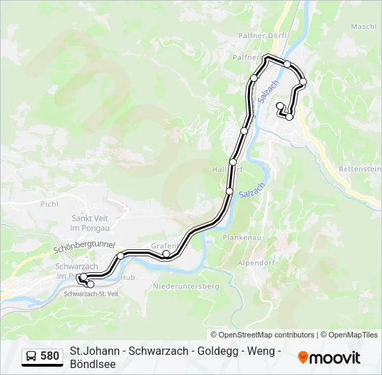 580 Bus Line Map