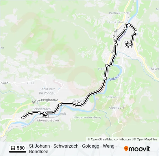 580 Bus Line Map
