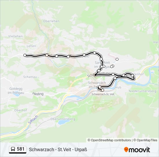 581 Bus Line Map
