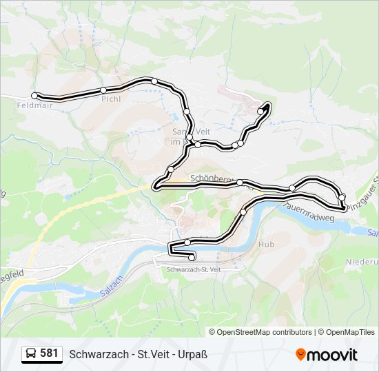 581 Bus Line Map