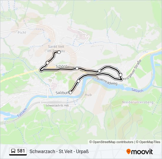 581 Bus Line Map
