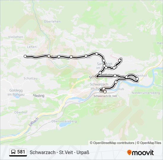 581 Bus Line Map