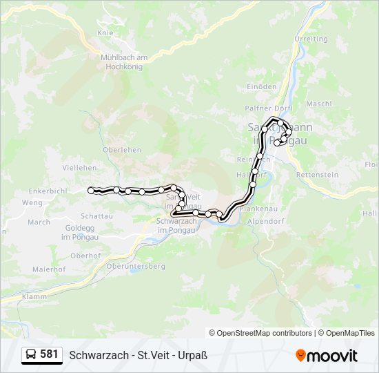 581 Bus Line Map