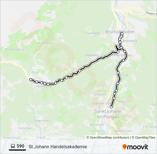 590 Bus Line Map