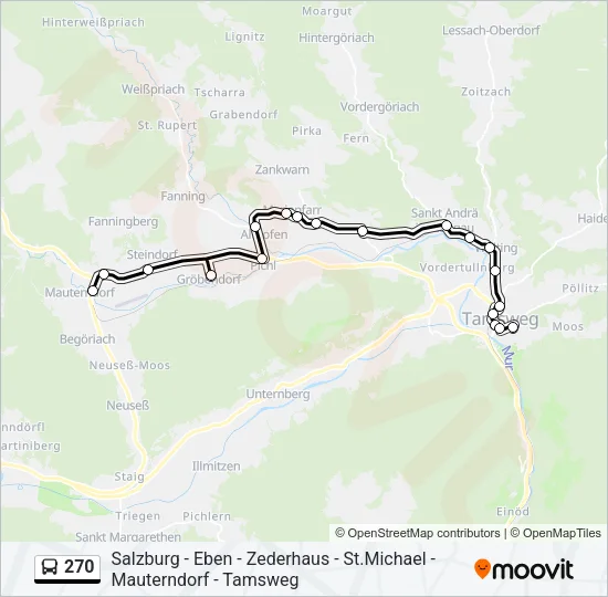 270 Bus Line Map